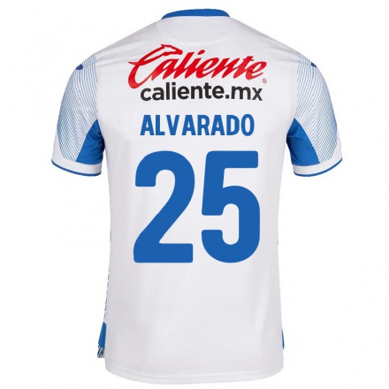 Homme Football Maillot Roberto Alvarado #25 Blanche Tenues Extérieur 2021/22 T-Shirt