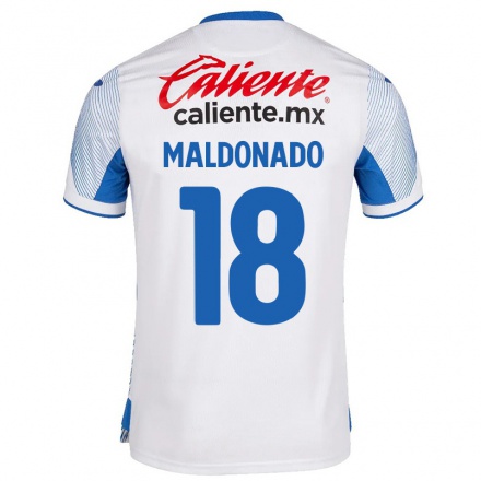 Homme Football Maillot Jazmin Maldonado #18 Blanche Tenues Extérieur 2021/22 T-Shirt