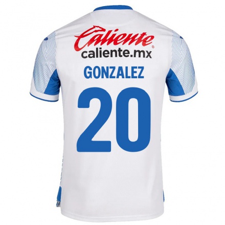 Homme Football Maillot Alondra Gonzalez #20 Blanche Tenues Extérieur 2021/22 T-Shirt