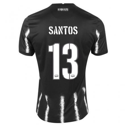 Homme Football Maillot Leo Santos #13 Le Noir Tenues Extérieur 2021/22 T-Shirt