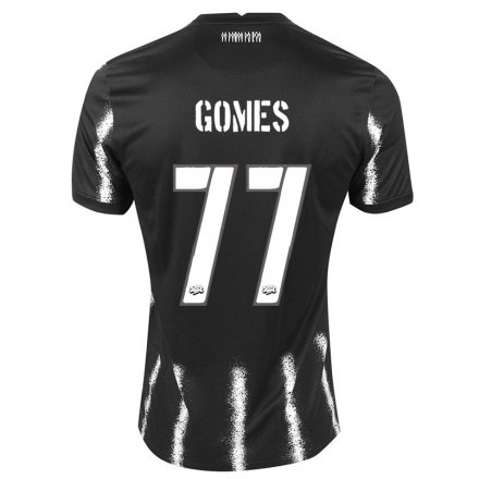 Homme Football Maillot Bianca Gomes #77 Le Noir Tenues Extérieur 2021/22 T-Shirt