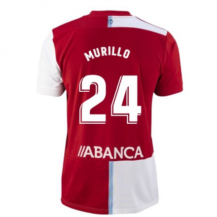 Homme Football Maillot Jeison Murillo #24 Rouge Blanc Tenues Extérieur 2021/22 T-Shirt