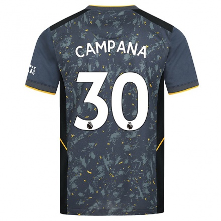Homme Football Maillot Leonardo Campana #30 Gris Tenues Extérieur 2021/22 T-Shirt