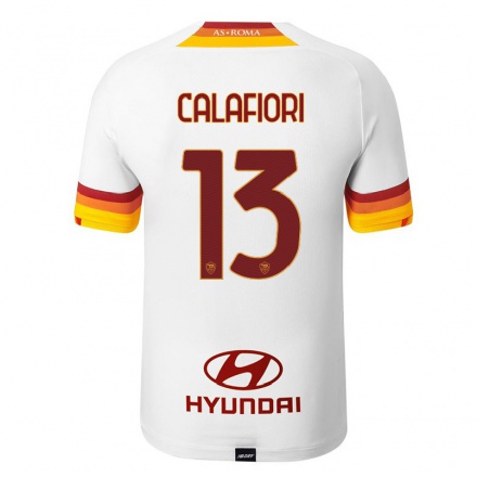 Homme Football Maillot Riccardo Calafiori #13 Blanc Tenues Extérieur 2021/22 T-Shirt