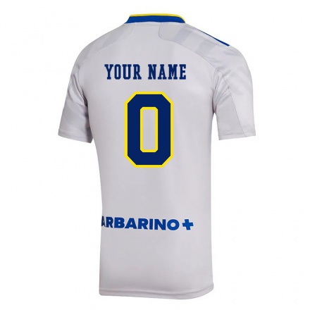Homme Football Maillot Votre Nom #0 Gris Tenues Extérieur 2021/22 T-Shirt
