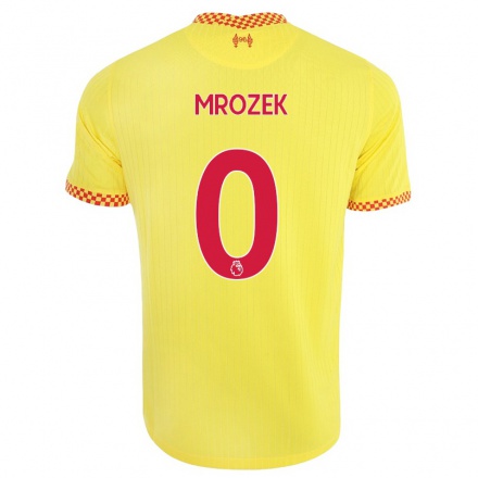 Homme Football Maillot Fabian Mrozek #0 Jaune Tenues Third 2021/22 T-shirt