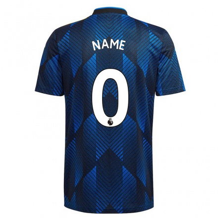 Homme Football Maillot Votre Nom #0 Bleu Foncé Tenues Third 2021/22 T-Shirt