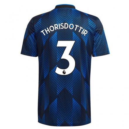 Homme Football Maillot Maria Thorisdottir #3 Bleu Foncé Tenues Third 2021/22 T-Shirt