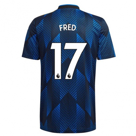 Homme Football Maillot Fred #17 Bleu Foncé Tenues Third 2021/22 T-Shirt