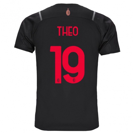 Homme Football Maillot Theo Hernandez #19 Noir Tenues Third 2021/22 T-Shirt