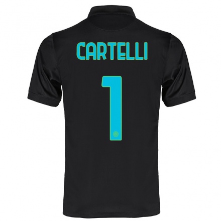 Homme Football Maillot Carlotta Cartelli #1 Noir Tenues Third 2021/22 T-Shirt