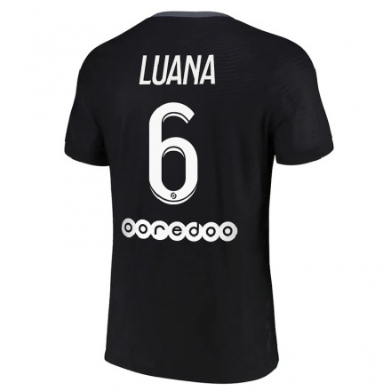 Homme Football Maillot Luana #6 Noir Tenues Third 2021/22 T-Shirt