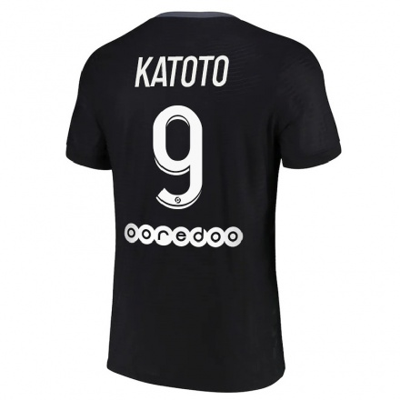 Homme Football Maillot Marie-Antoinette Katoto #9 Noir Tenues Third 2021/22 T-Shirt
