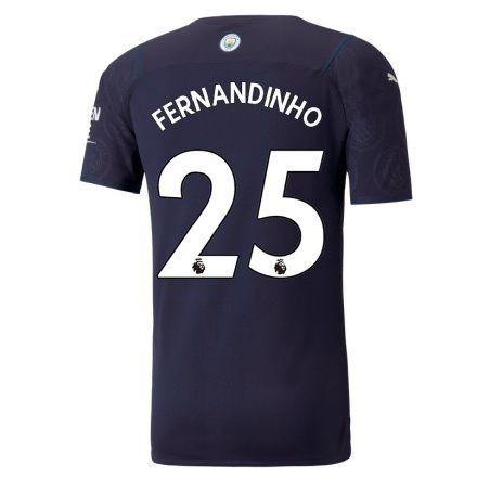 Homme Football Maillot Fernandinho #25 Bleu Foncé Tenues Third 2021/22 T-Shirt