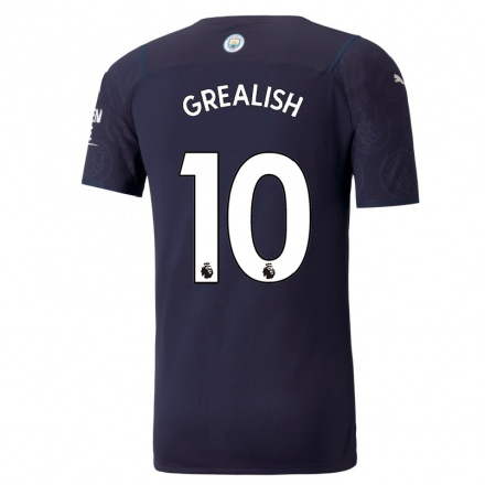 Homme Football Maillot Jack Grealish #10 Bleu Foncé Tenues Third 2021/22 T-Shirt
