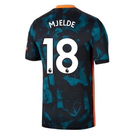 Homme Football Maillot Maren Mjelde #18 Bleu Foncé Tenues Third 2021/22 T-Shirt