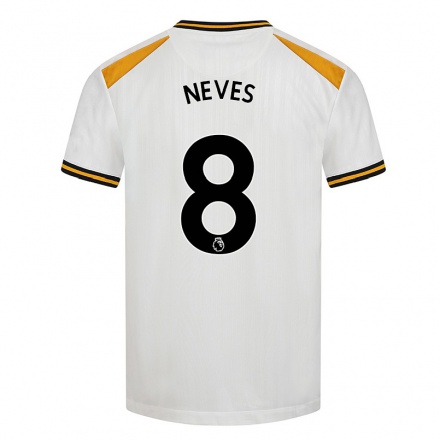 Homme Football Maillot Ruben Neves #8 Blanc Jaune Tenues Third 2021/22 T-Shirt