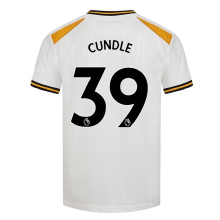 Homme Football Maillot Luke Cundle #39 Blanc Jaune Tenues Third 2021/22 T-shirt