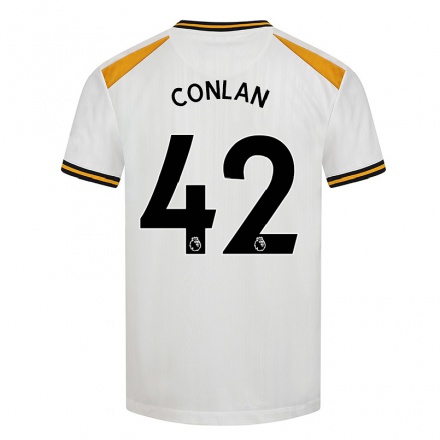Homme Football Maillot Orla Conlan #42 Blanc Jaune Tenues Third 2021/22 T-shirt