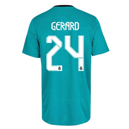 Homme Football Maillot Meline Gerard #24 Vert Clair Tenues Third 2021/22 T-Shirt