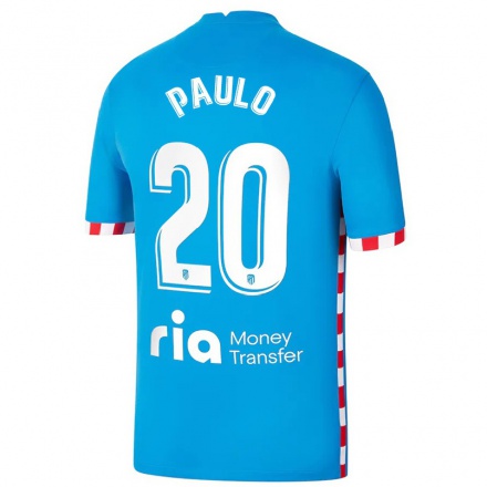 Homme Football Maillot Marcos Paulo #20 Bleu Tenues Third 2021/22 T-Shirt