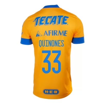 Homme Football Maillot Julian Quinones #33 Tenues Domicile Jaune 2020/21 Chemise