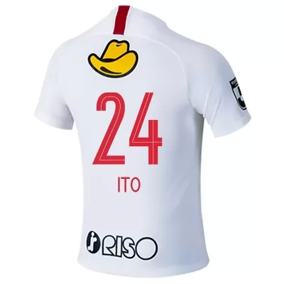Homme Football Maillot Yukitoshi Ito #24 Tenues Extérieur Blanc 2020/21 Chemise