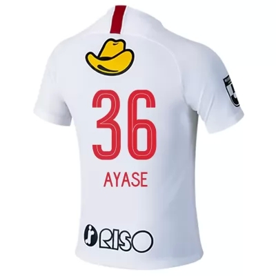 Homme Football Maillot Ayase Ueda #36 Tenues Extérieur Blanc 2020/21 Chemise
