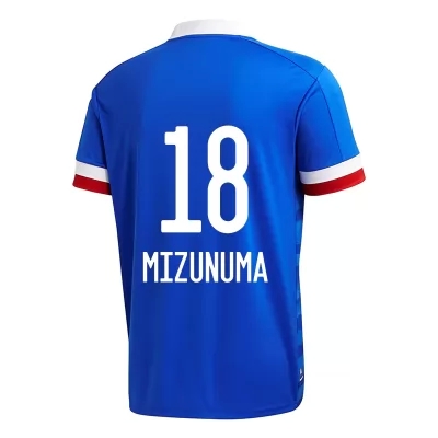 Homme Football Maillot Kota Mizunuma #18 Tenues Domicile Bleu 2020/21 Chemise