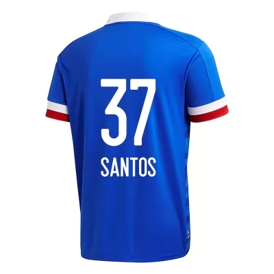 Homme Football Maillot Junior Santos #37 Tenues Domicile Bleu 2020/21 Chemise