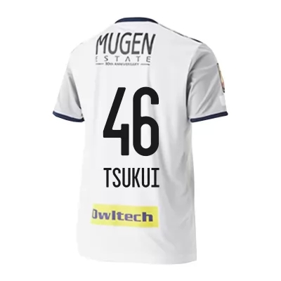 Homme Football Maillot Takumi Tsukui #46 Tenues Extérieur Blanc 2020/21 Chemise