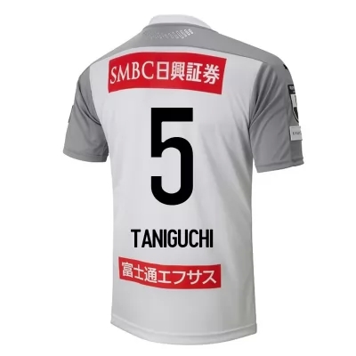 Homme Football Maillot Shogo Taniguchi #5 Tenues Extérieur Blanc 2020/21 Chemise