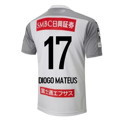 Homme Football Maillot Diogo Mateus #17 Tenues Extérieur Blanc 2020/21 Chemise