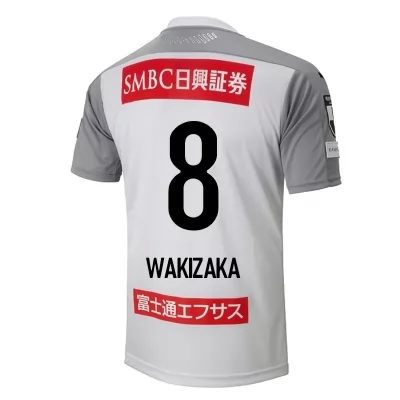 Homme Football Maillot Yasuto Wakizaka #8 Tenues Extérieur Blanc 2020/21 Chemise