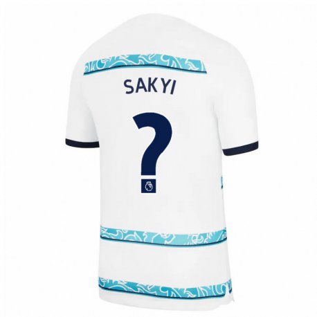 Kandiny Enfant Maillot Samuel Rak-sakyi #0 Blanc Bleu Clair Troisieme 2022/23 T-shirt
