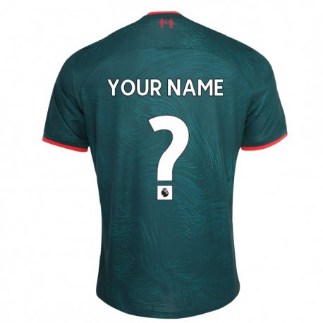 Kandiny Enfant Maillot Votre Nom #0 Vert Foncé Troisieme 2022/23 T-shirt