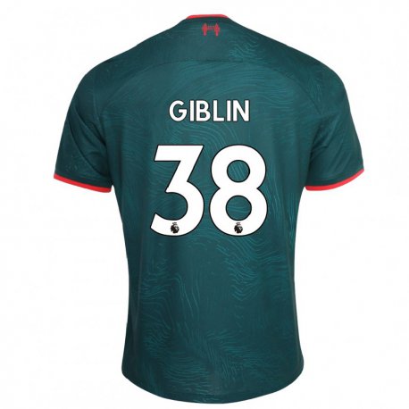 Kandiny Enfant Maillot Nathan Giblin #38 Vert Foncé Troisieme 2022/23 T-shirt