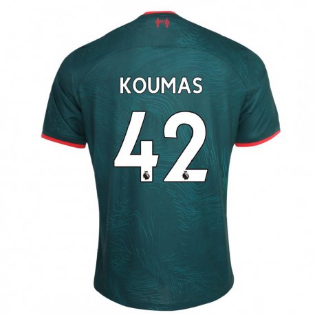 Kandiny Enfant Maillot Lewis Koumas #42 Vert Foncé Troisieme 2022/23 T-shirt
