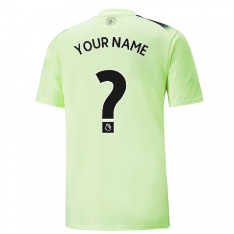 Kandiny Enfant Maillot Votre Nom #0 Vert Gris Foncé Troisieme 2022/23 T-shirt