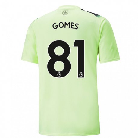 Kandiny Enfant Maillot Claudio Gomes #81 Vert Gris Foncé Troisieme 2022/23 T-shirt