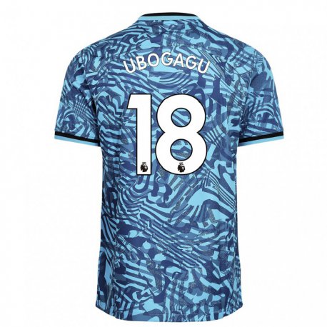 Kandiny Enfant Maillot Chioma Ubogagu #18 Bleu Bleu Foncé Troisieme 2022/23 T-shirt
