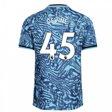 Kandiny Enfant Maillot Alfie Devine #45 Bleu Bleu Foncé Troisieme 2022/23 T-shirt