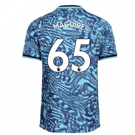 Kandiny Enfant Maillot Aaron Maguire #65 Bleu Bleu Foncé Troisieme 2022/23 T-shirt