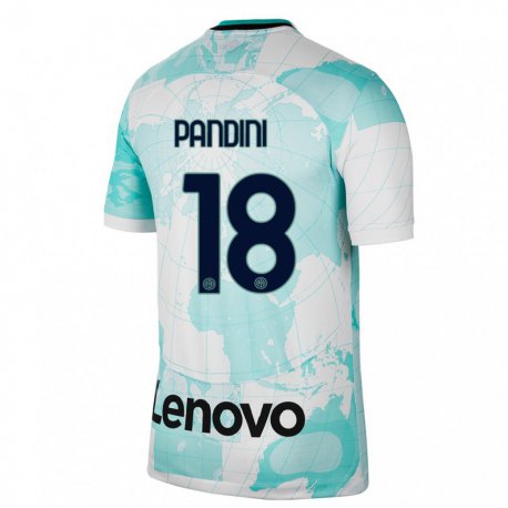 Kandiny Homme Maillot Marta Pandini #18 Vert Clair Blanc Troisieme 2022/23 T-shirt