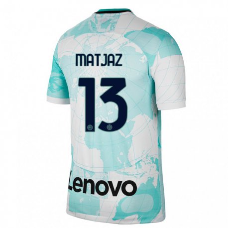 Kandiny Homme Maillot Samo Matjaz #13 Vert Clair Blanc Troisieme 2022/23 T-shirt
