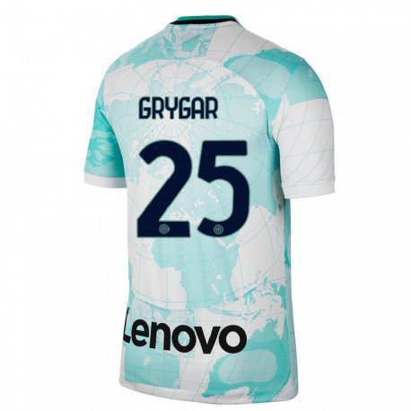 Kandiny Homme Maillot Samuel Grygar #25 Vert Clair Blanc Troisieme 2022/23 T-shirt