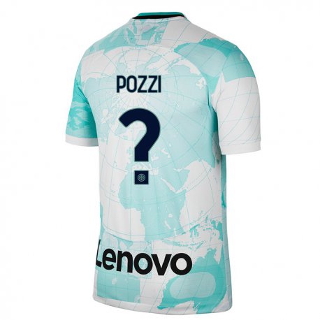 Kandiny Homme Maillot Andrea Pozzi #0 Vert Clair Blanc Troisieme 2022/23 T-shirt