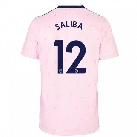 Kandiny Homme Maillot William Saliba #12 Rose Marine Troisieme 2022/23 T-shirt