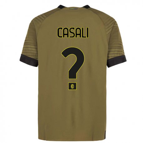 Kandiny Homme Maillot Michele Casali #0 Vert Foncé Noir Troisieme 2022/23 T-shirt