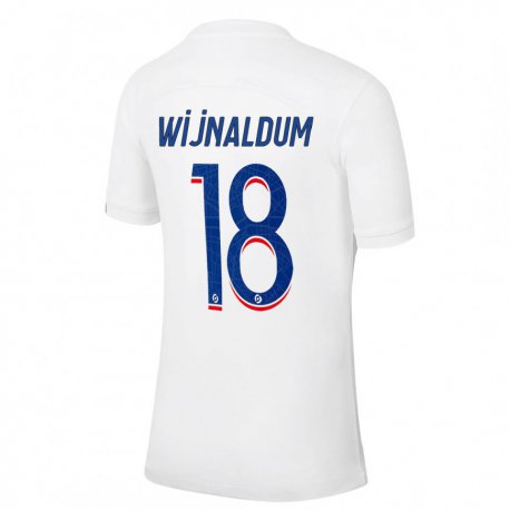 Kandiny Homme Maillot Georginio Wijnaldum #18 Blanc Bleu Troisieme 2022/23 T-shirt